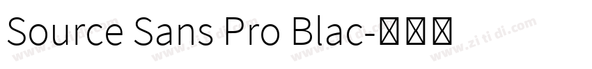 Source Sans Pro Blac字体转换